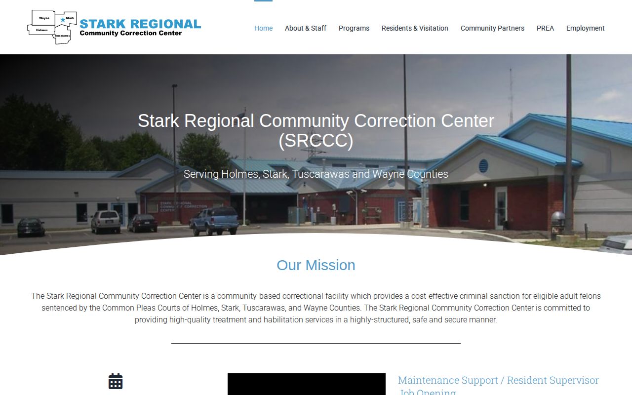 Stark Regional Community Correction Center discharge and program information
